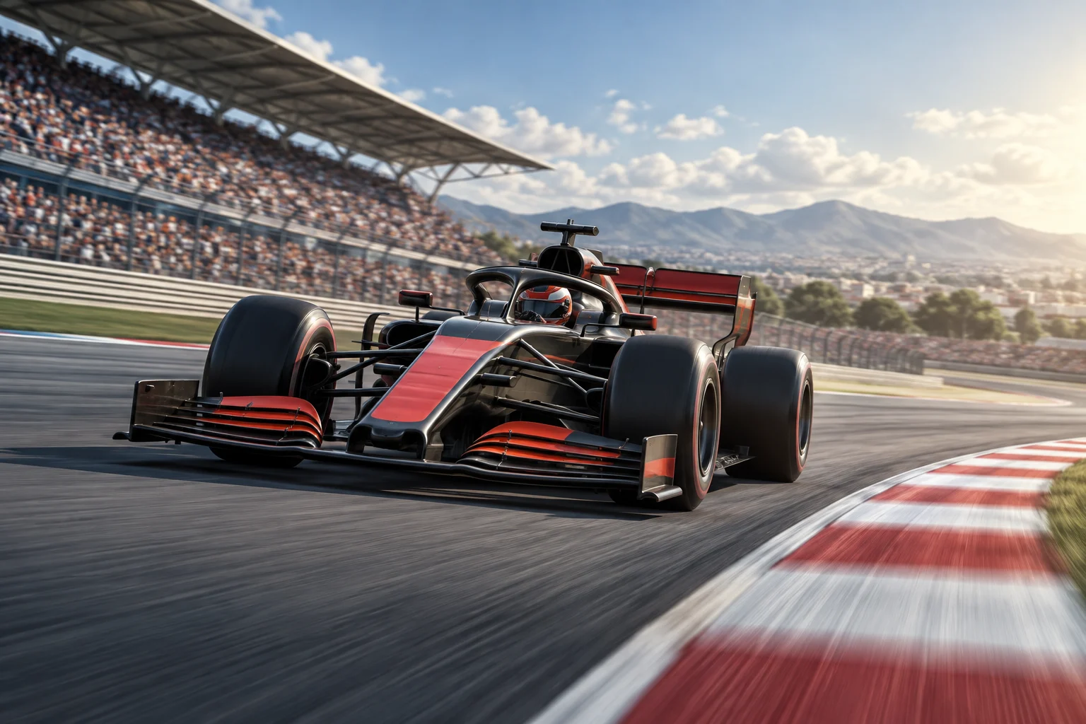 Monoposto di Formula 1 in pista durante un weekend di Gran Premio