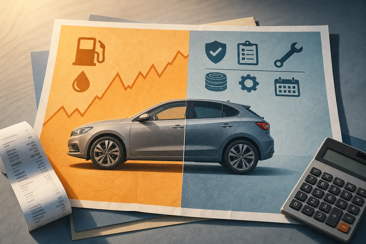 Car budget distinguishing variable energy from other ownership costs